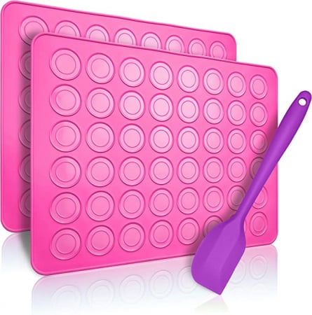 Casă & grădină - Set de 2 covorase de copt din silicon antiaderente cu racletă pentru aluat
