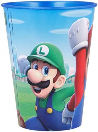 Set de 2 pahare din plastic fara BPA 260 ml Super Mario Cadou pentru copii baieti [2]
