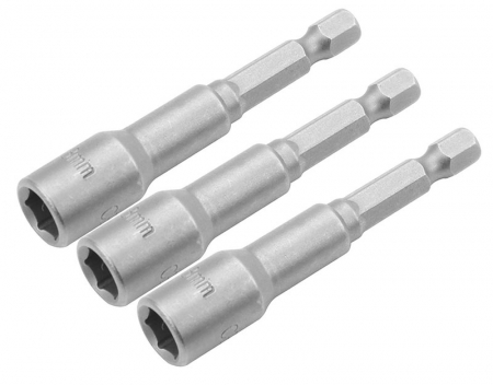 Accesorii constructii - Set de 3 mufe piulita magnetice 10 mm cu lungimea de 65 mm
