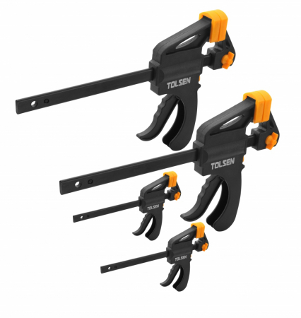 Menghine si accesorii - Set de 4 cleme bara clichet rapid 2 buc 100mm, 2 buc 150 mm