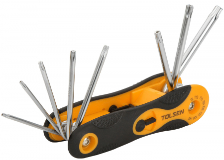 Seturi de chei - Set de 8 chei torx pliabile Cr-V T9-T40
