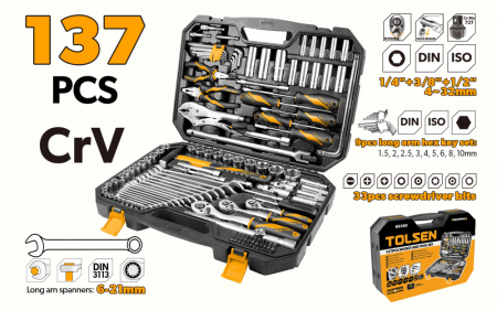 Seturi de scule - Set de chei si unelte 137 buc, Cr-V