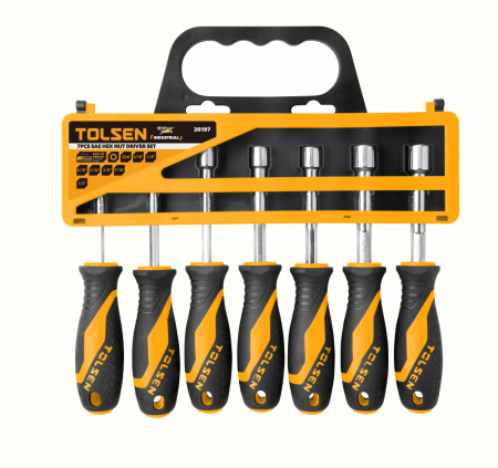 Scule de mana - Set de surubelnite SAE cu piulite hexagonale, 7 bucati, Tols