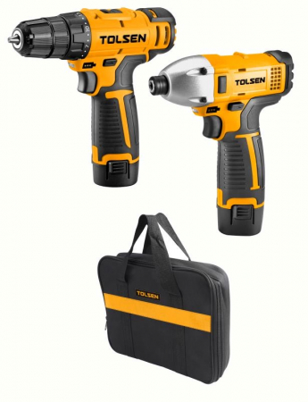 Bormasini cu acumulator - Set Masina de gaurit & Bormasina impact 12V Li-ion cu ge