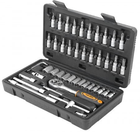 Seturi de chei - Seturi de 46 de chei tubulare de 1/4" Cr-V, Industrial