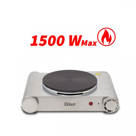 Plite electrice - Plita electrica inox, 33x10x30, 1 arzator, 1500 W, termostat reglabil