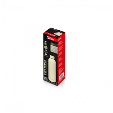 Termos tip sticla sport, capacitate 500ml, interior din inox, pereti dublii, crem [1]