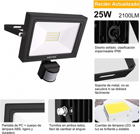 Proiector LED cu senzor de mișcare 25W [2]