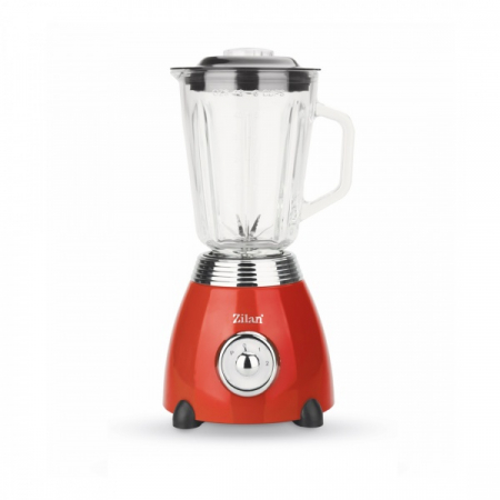 Electrocasnice bucatarie - Blender RETRO Rosu, capacitate 1.5 L, putere 500W, lame din otel