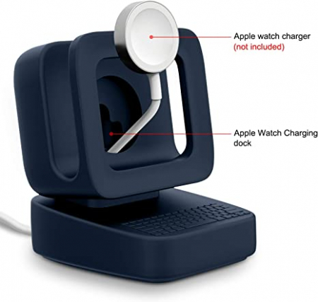 Stație de încărcare Apple Watch  din silicon albastru [4]