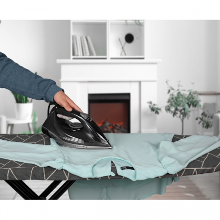 Fier de calcat, talpa ceramica, Negru, Putere 2600W, calcare cu abur [4]