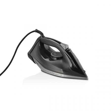 Fier de calcat, talpa ceramica, Negru, Putere 2600W, calcare cu abur [8]