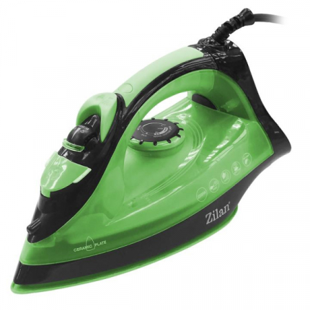 Fiare de calcat - Fier de calcat talpa ceramica, Putere 2200W, calcare cu aburi si uscata, functie autocuratare
