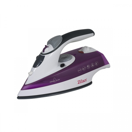 Fiare de calcat - Fier de calcat talpa ceramica,Mov Putere 2200W, calcare cu aburi si uscata, functie autocuratare,Mov