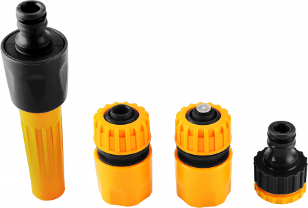 Gradinarit - Stut furtun apa cu accesorii pentru robinet, set de 4, 1/2"