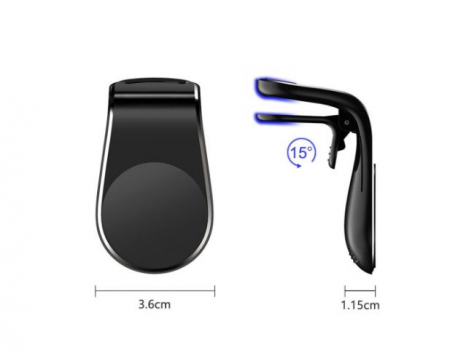Suport auto magnetic pentru telefon cu prindere pe grila de ventilatie, universal cu 1x placuta metalica [3]