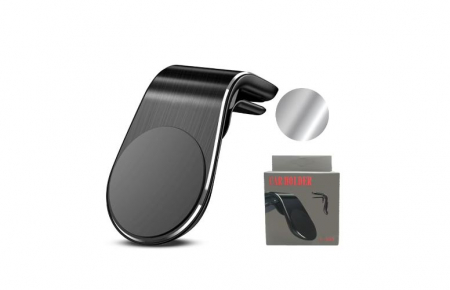 Suport auto magnetic pentru telefon cu prindere pe grila de ventilatie, universal cu 1x placuta metalica [1]