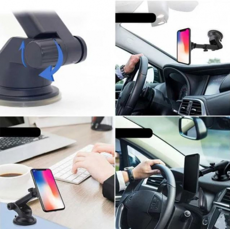 Suport Auto Universal cu magnet, Prindere Ferma cu Absorbtie, 360 de grade, prindere sigura pentru masina [2]