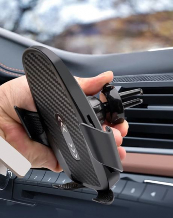 Suport Auto Universal pentru Telefon cu Prindere Automată și Rotire 360°, Compatibil cu Smartphone-uri [2]