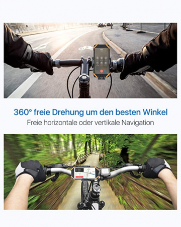 Suport de telefon pentru biciclete, anti tremurat,compatibil cu iPhone 12 ,12 Mini ,12 Pro Max, 11 SE, Xs X 8 7 6 [2]