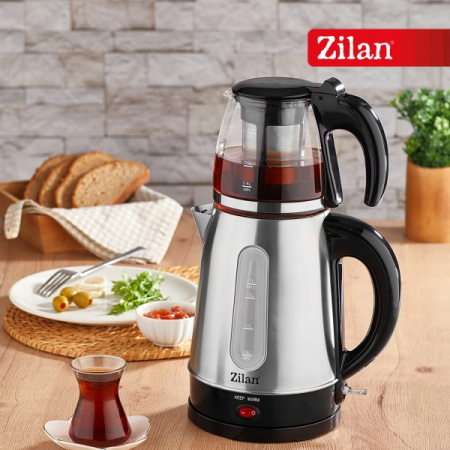 Set fierbator electric+ceainic,Inox/Negru Putere 2200W [11]