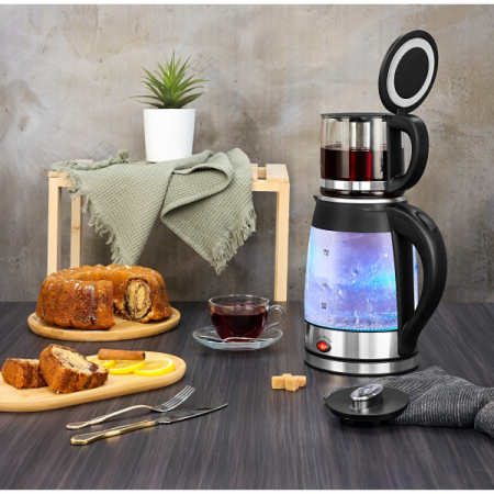 Set fierbator electric plus ceainic Argintiu, putere 2200W, capacitate 1.8L si 0.8L [4]