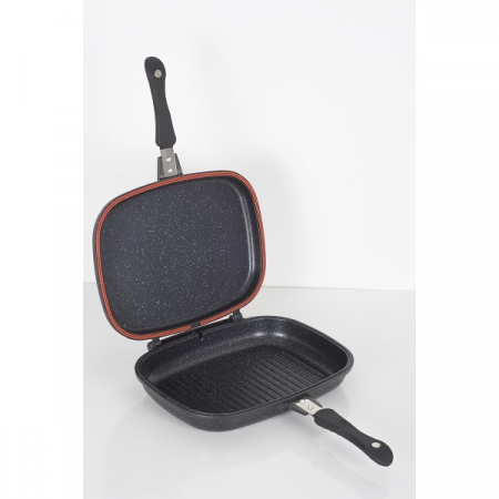 Tigaie dubla,culoare negru Diametru 30 cm, garnitura silicon rezerva [7]