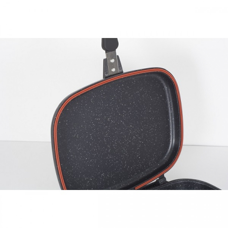 Tigaie dubla,culoare negru Diametru 30 cm, garnitura silicon rezerva [4]