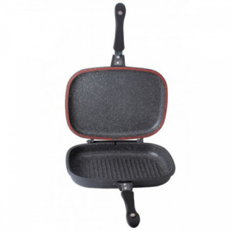 Tigaie dubla,culoare negru Diametru 30 cm, garnitura silicon rezerva [1]