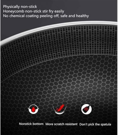 Tigaie Wok antiaderenta,36cm cu maner ergonomic,plus cadou o folie de protectie din aluminiu pentru aragaz [4]