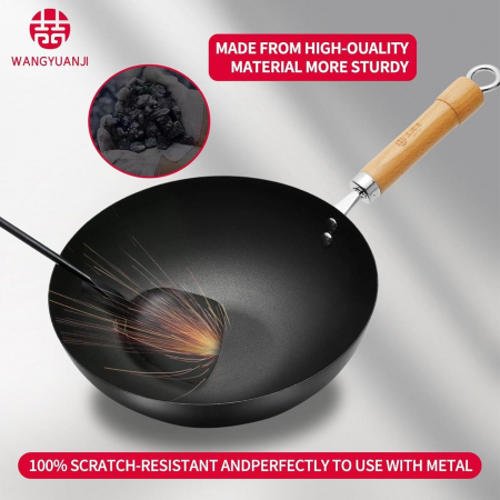 Tigaie Wok din otel carbon de 26cm [2]