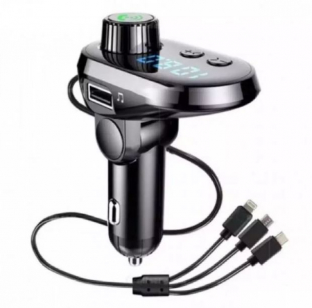 Accesorii GSM - Transmițător FM Bluetooth pentru mașină, adaptor radio Bluetooth, player de muzică MP3 pentru mașină, incaractor rapid