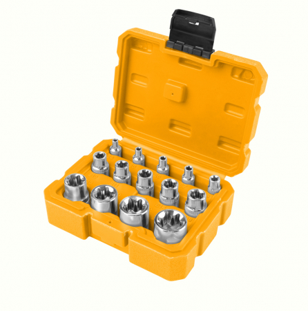 Chei tubulare - Trusa Set 14 Chei Tubulare Tip E E4-E24 Torx, Tolsen