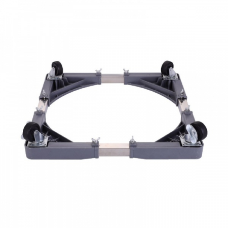 Suport reglabil pentru aragaz, frigider, masina de spalat, roti cu mecanism de blocare, 65cm, 300kg, culoare gri [1]