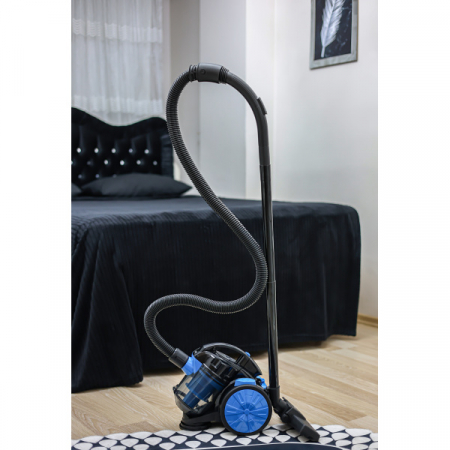 Aspirator fara sac,bleu-negru filtru HEPA 13, filtrare ciclonica, capacitate colectare 1.5L, putere 700W [14]