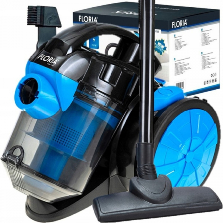 Aspirator fara sac,bleu-negru filtru HEPA 13, filtrare ciclonica, capacitate colectare 1.5L, putere 700W [1]