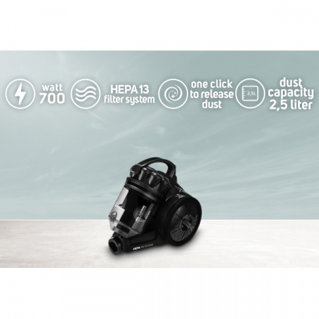 Aspirator fara sac,700W, filtru HEPA 13 si control flux de aer pe maner [4]