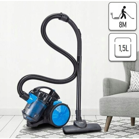 Aspirator fara sac,bleu-negru filtru HEPA 13, filtrare ciclonica, capacitate colectare 1.5L, putere 700W [8]
