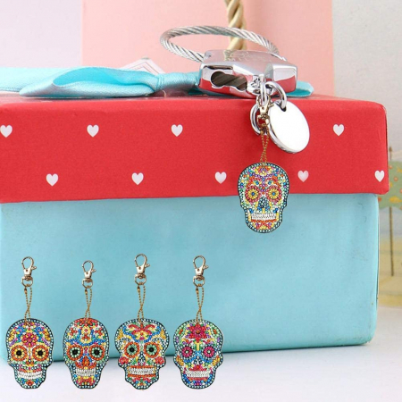 Set de 5 bucăți bricolaj brelocuri cu gravura completă pictură cu diamant în formă specială [3]
