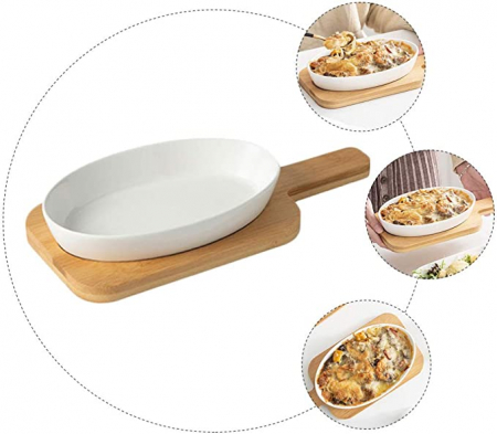 Vas dreptunghiular din ceramică, rezistente la căldură,cu fund din lemn [6]