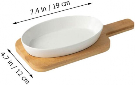 Vas dreptunghiular din ceramică, rezistente la căldură,cu fund din lemn [1]