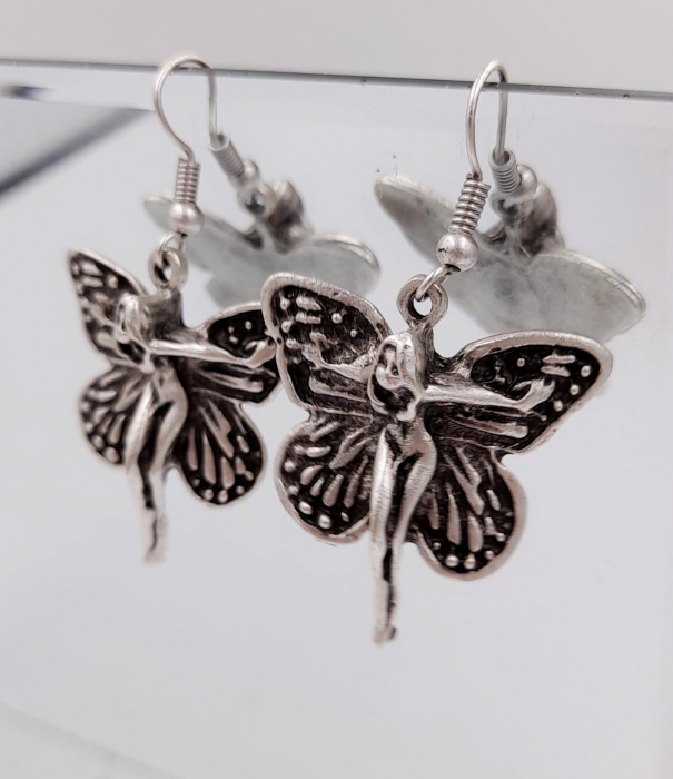 Cercei Zamac Argintat Zane [4]