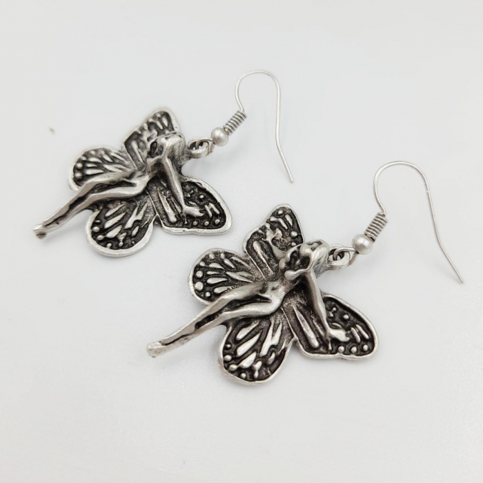 Cercei Zamac Argintat Zane [5]