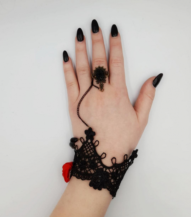 Set gotic bratara cu inel [3]