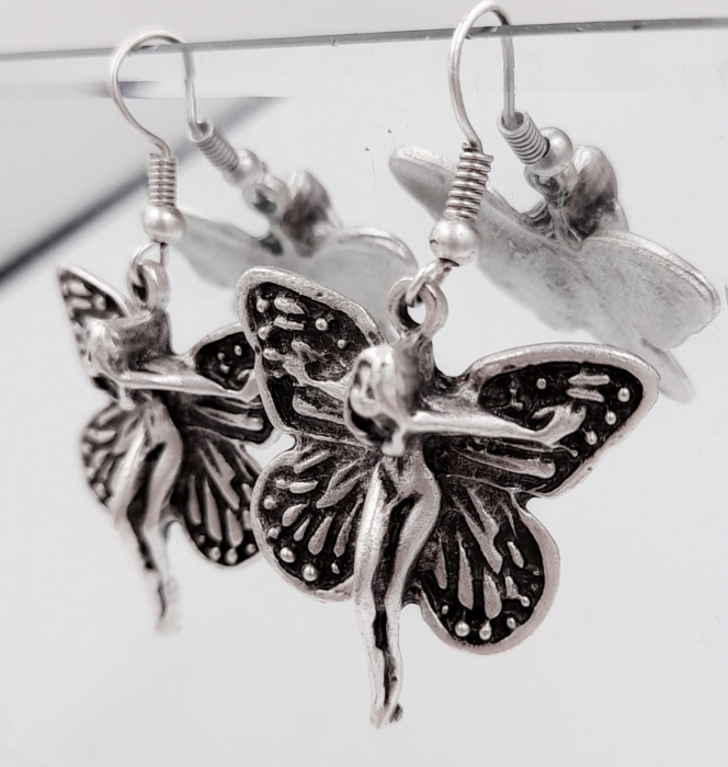 Cercei Zamac Argintat Zane [2]