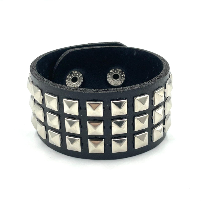 Brățară lată piele capse [1]