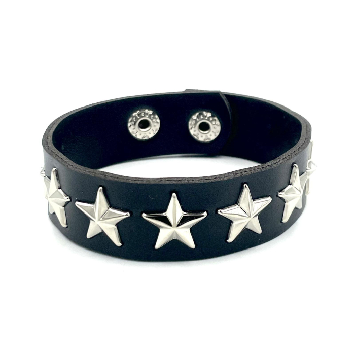 Brățară piele capse stea [1]