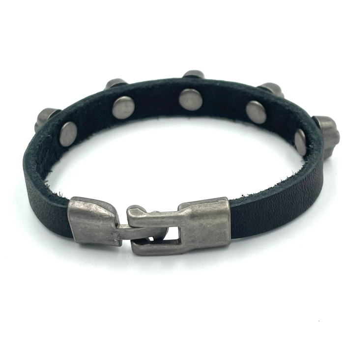 Brățară piele și cranii [3]