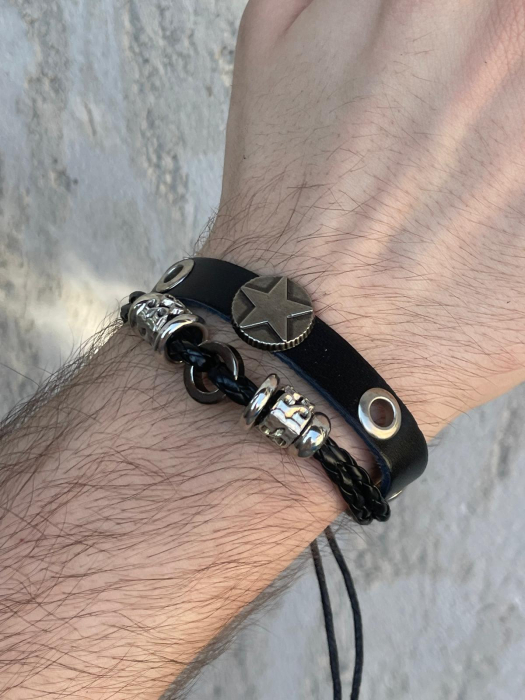 Brățară piele șiret Stea [3]