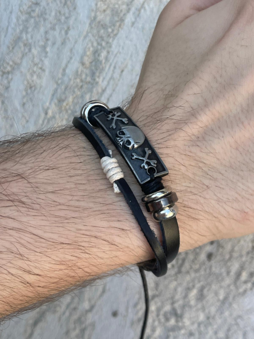Brățară piele șiret Craniu [2]